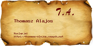 Thomasz Alajos névjegykártya